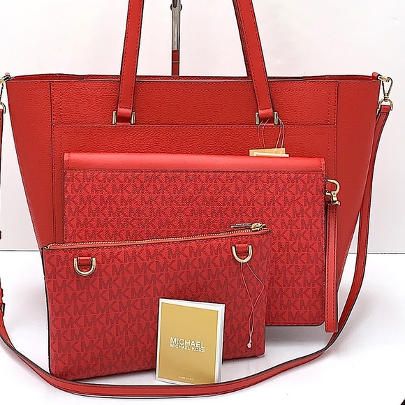 MICHAEL KORS
Maisie Large Pebbled Leather 3-in-1 Tote Bag Flame multi color - Picture 3 of 15